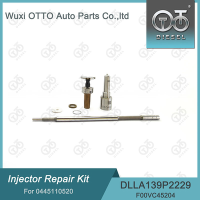 0445110520 Bosch Injektor Reparatur-Kit mit Düse DLLA139P2229 und Ventil F00VC45204