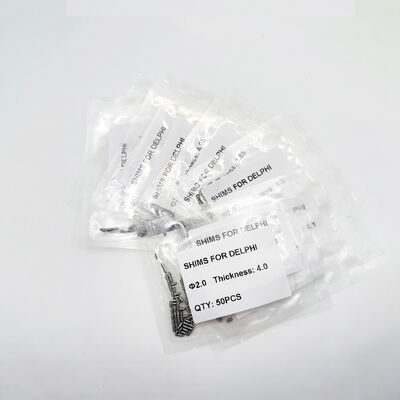 Common Rail Einspritzdüsen-Einstellscheiben-Kit 2,0 mm Durchmesser Reparatur-Unterlegscheiben 3,80-4,30 (0,05 mm) 50 Stück/Beutel Diesel-Einspritzdüsen-Reparaturteile